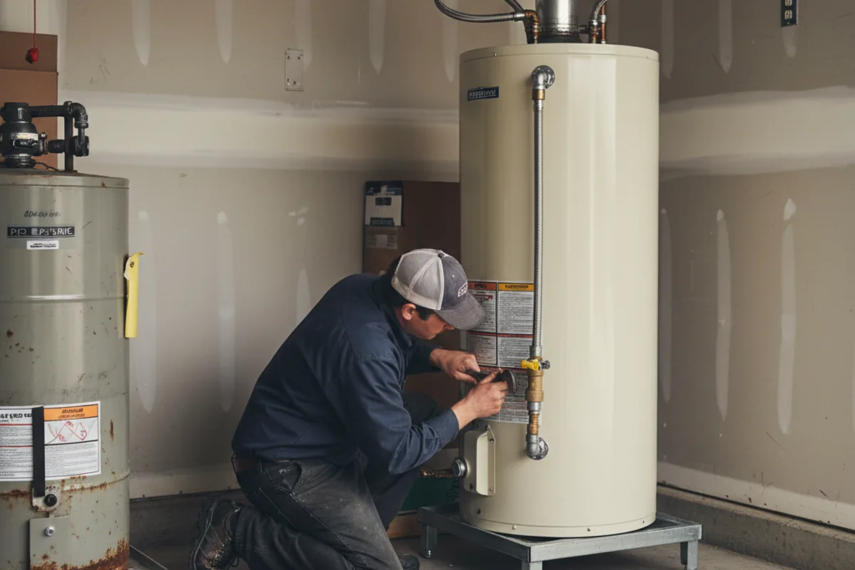 Water heater and shutoff valve replacement in Charleston