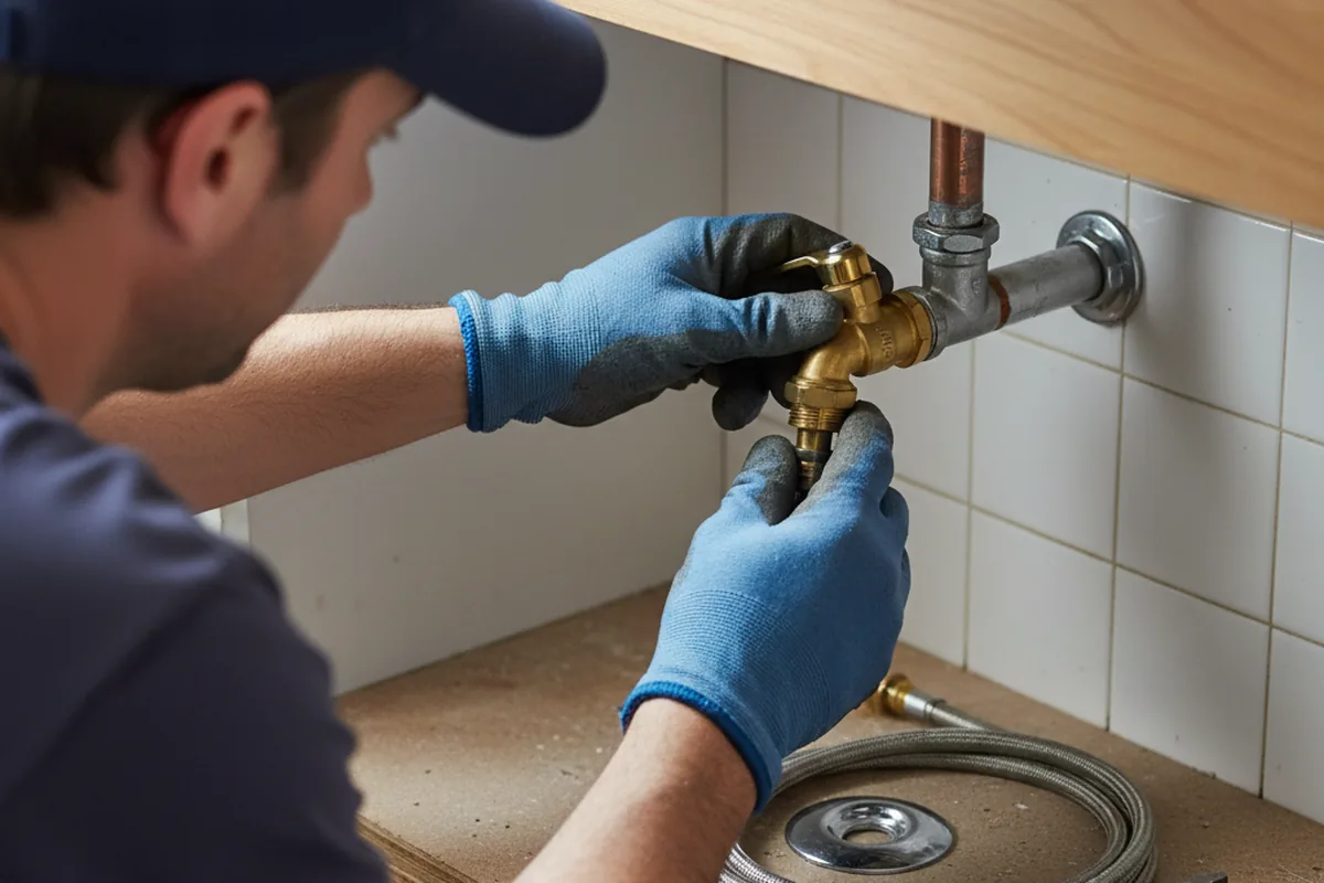 Shutoff valve and fitting work during Faucet and Fixture Repair in Charleston